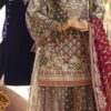 Adorable EMAAN ADEEL Chiffon Bridal Dress Master Copy 2019