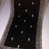 Voguish Designer Black Embroidered Velvet Shawl Master Replica