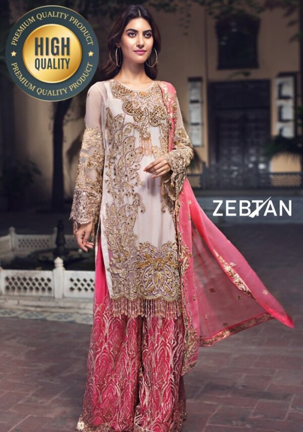 Adorable ZEBTAN Chiffon Dress Master Copy 2019 - Master Replica Pakistan