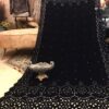 Modern Designer Black Velvet Shawl Master Replica 2019