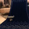 Voguish Designer Navy Blue Velvet Shawl Master Replica 2019