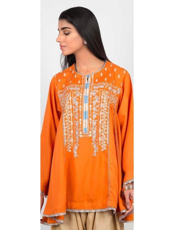 khaadi orange dress
