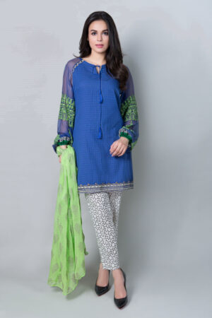 blue and white dress pakistani