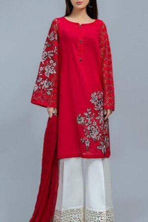 red dress pakistani casual