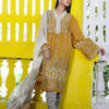sana safinaz yellow and white suit