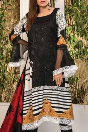 black and white pakistani dress