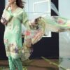 firdous green dress lawn