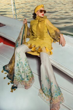 maria b yellow lawn suit