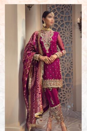 pink wedding dress pakistani