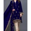 Blue chiffon dress