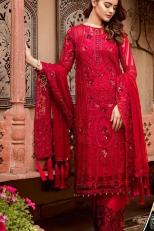 minal khan red dress