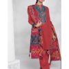 red simple lawn dress