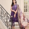 noor by saadia purple lawn dress