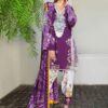 sana safinaz purple and white dress