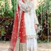 red and white party dress pakistani