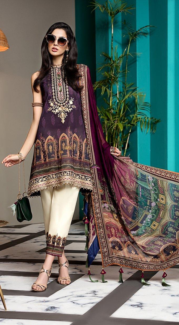 Maria b,Anaya Sana safinaz Pakistani Latest lawn copy Embroidered 3pc suit 