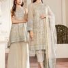 Baroque Off White Pakistani Dress Master Replica 2020