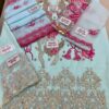Maryam and Maria Net Sky Blue Dress Replica - Image 3