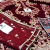Maria B Maroon Embroidered Velvet Dress Replica - Image 4