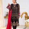 Flossie Black and Red Chiffon Dress Master Replica 2020