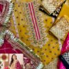 Emaan Adeel Golden Bridal Dress Master Replica 2020 - Image 3