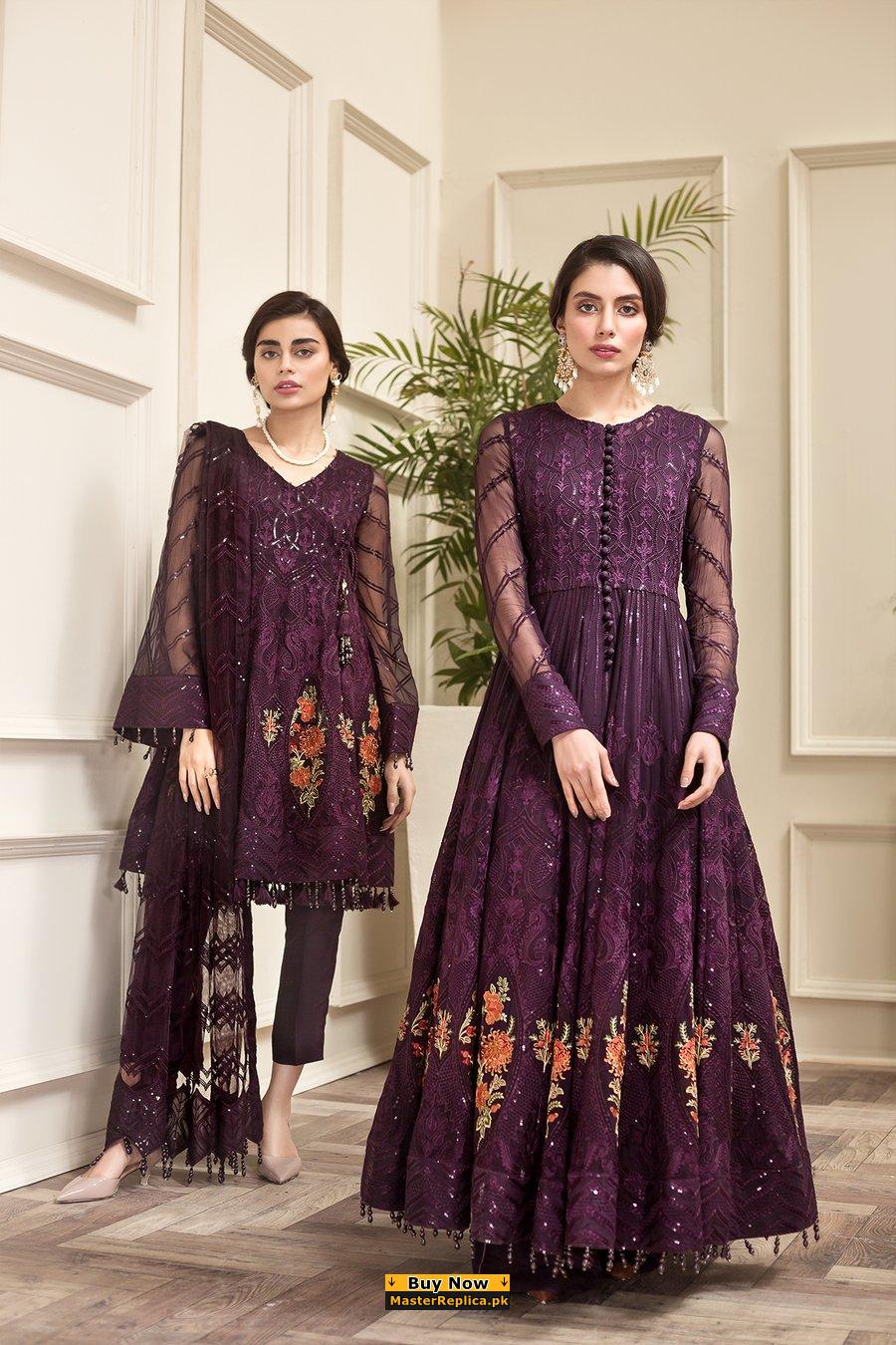 Pakistani Net Suits Designs Collection for Girls  Net Embroidery Dresses