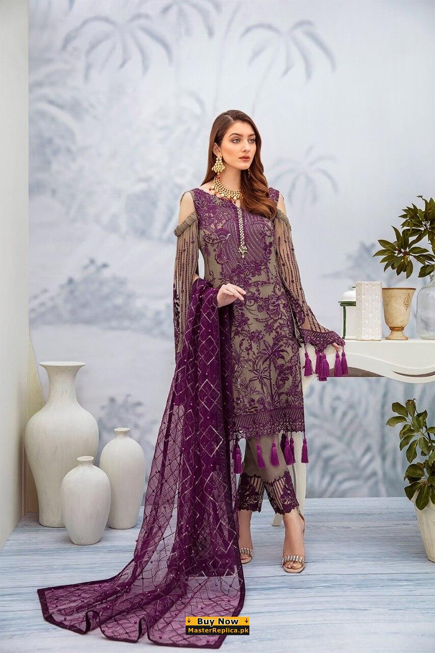 RAMSHA Chiffon Dress Replica 2021 - Master Replica Pakistan