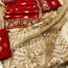 Agha Noor Red and Gold Dress Replica - Image 2