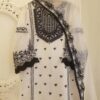 Agha Noor White and Black Dress Replica
