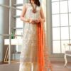 Maryam and Maria White and Orange Dress