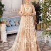Afrozeh White and Gold Bridal Collection Replica