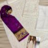 Agha Noor White Chiffon Dress Replica - Image 3