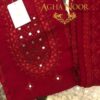 Agha Noor Red Chiffon Dress Replica