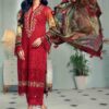 Anaya Red Embroidered Lawn Replica