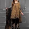 Maria B Oxidized Gold & Black Dress Replica