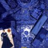 Indian Blue Net Bridal Lehenga Replica - Image 3