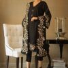 Designer Black Embroidered Suit Cotton Replica