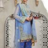 Anaya Blue and Gold Collection Chiffon Replica