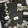 Designer Black Embroidered Suit Cotton Replica - Image 2