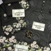 Designer Black Embroidered Suit Cotton Replica - Image 3