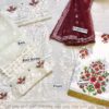 Maria B White Combination Dress Organza Replica - Image 2
