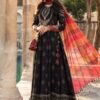 Maria B Black Embroidered Cotton Frock Replica
