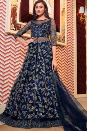 Designer Net Blue Wedding Maxi Replica - Pehnawa Boutique