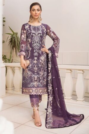 Ramsha Embroidered Chiffon Dress Master Replica - Pehnawa Boutique