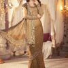 Maria B Chocolate Cappuccino Chiffon Saree Master Replica
