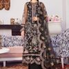 Afrozeh Black Chiffon Dress Master Replica