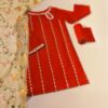 Agha Noor Red Suit Organza Master Replica