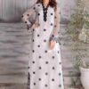 Agha Noor White and Black Dress Organza Replica