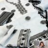 Agha Noor White and Black Dress Organza Replica - Image 3