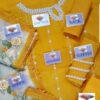 Agha Noor Yellow Dress Organza Master Replica - Image 2